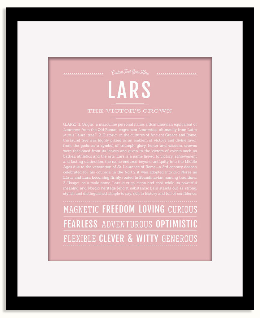 Frame Options | Dusty Rose | Black Frame, Matted