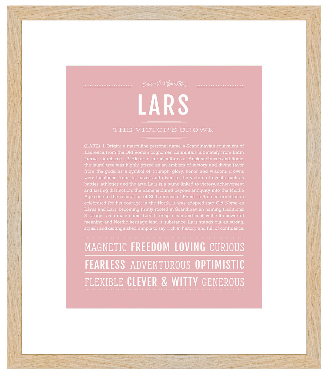 Frame Options | Dusty Rose | Maple Frame, Matted