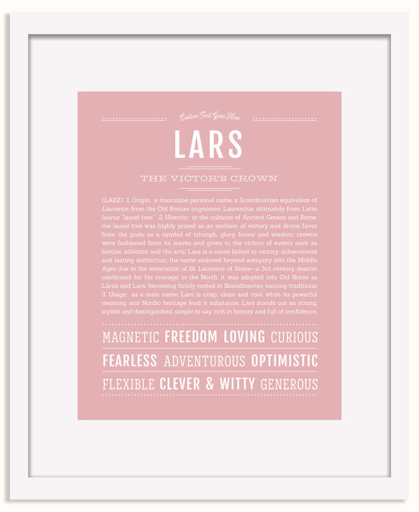 Frame Options | Dusty Rose | White Frame, Matted