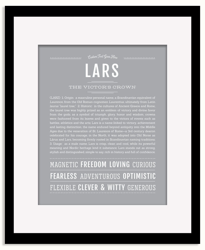 Frame Options | Light Gray | Black Frame, Matted
