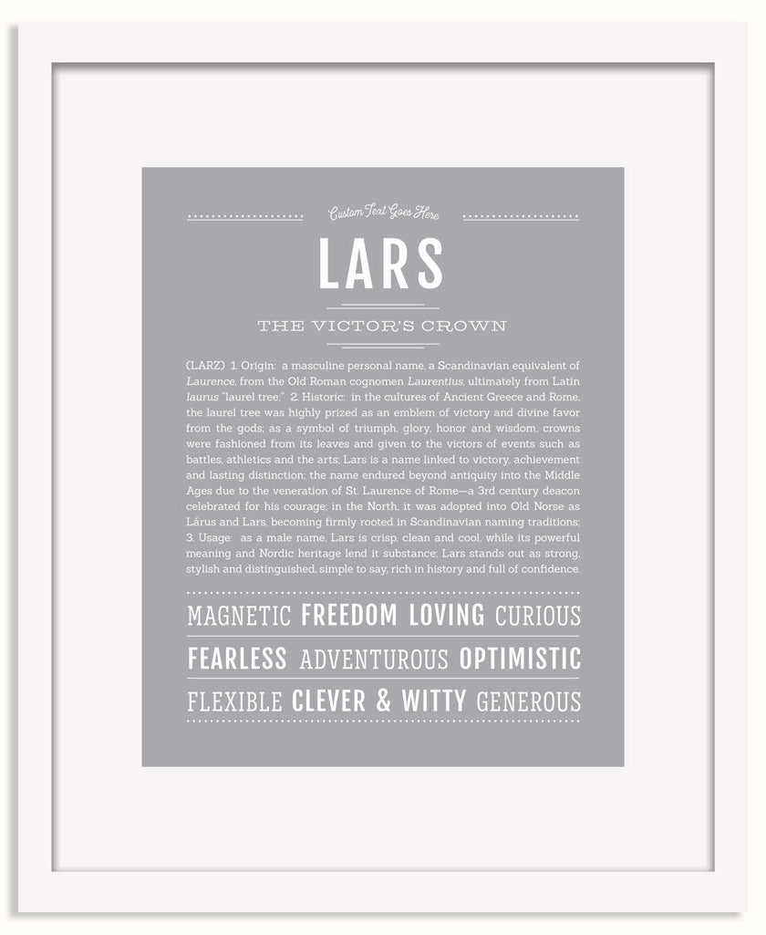 Frame Options | Light Gray | White Frame, Matted