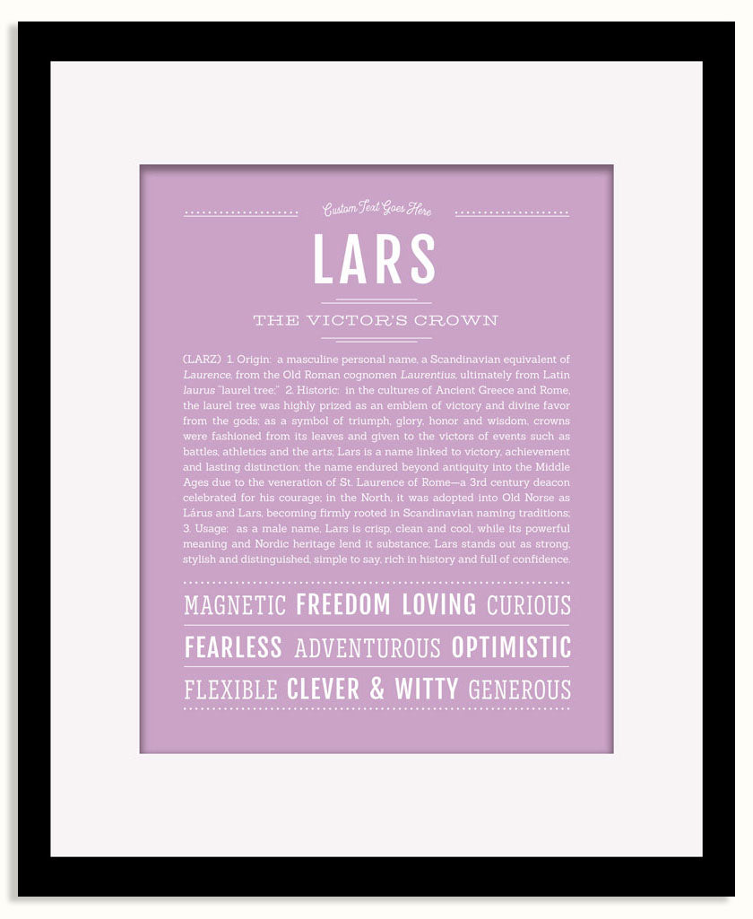 Frame Options | Lilac | Black Frame, Matted