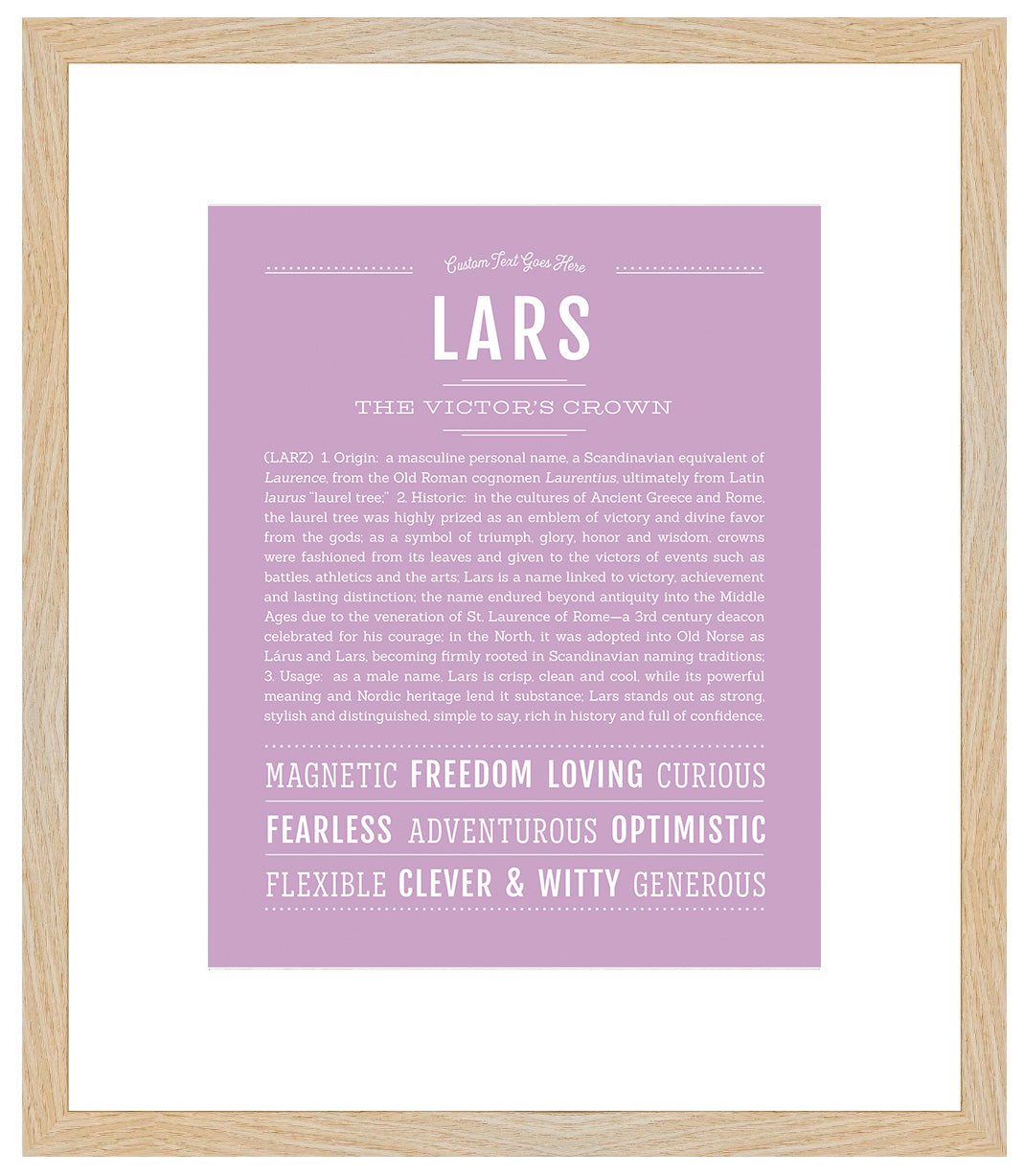 Frame Options | Lilac | Maple Frame, Matted