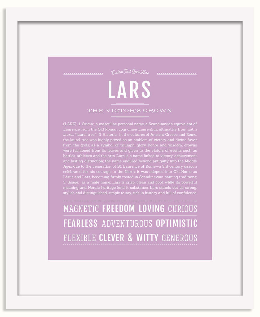 Frame Options | Lilac | White Frame, Matted