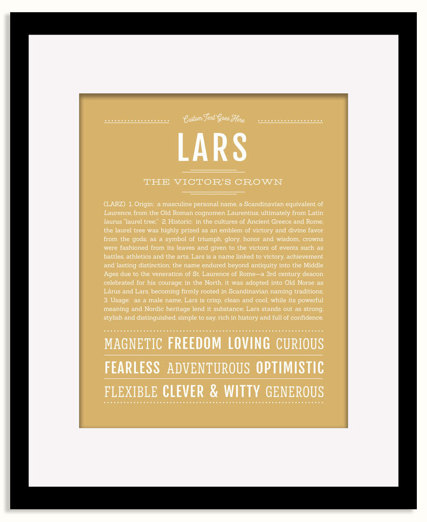 Frame Options | Matte Gold | Black Frame, Matted