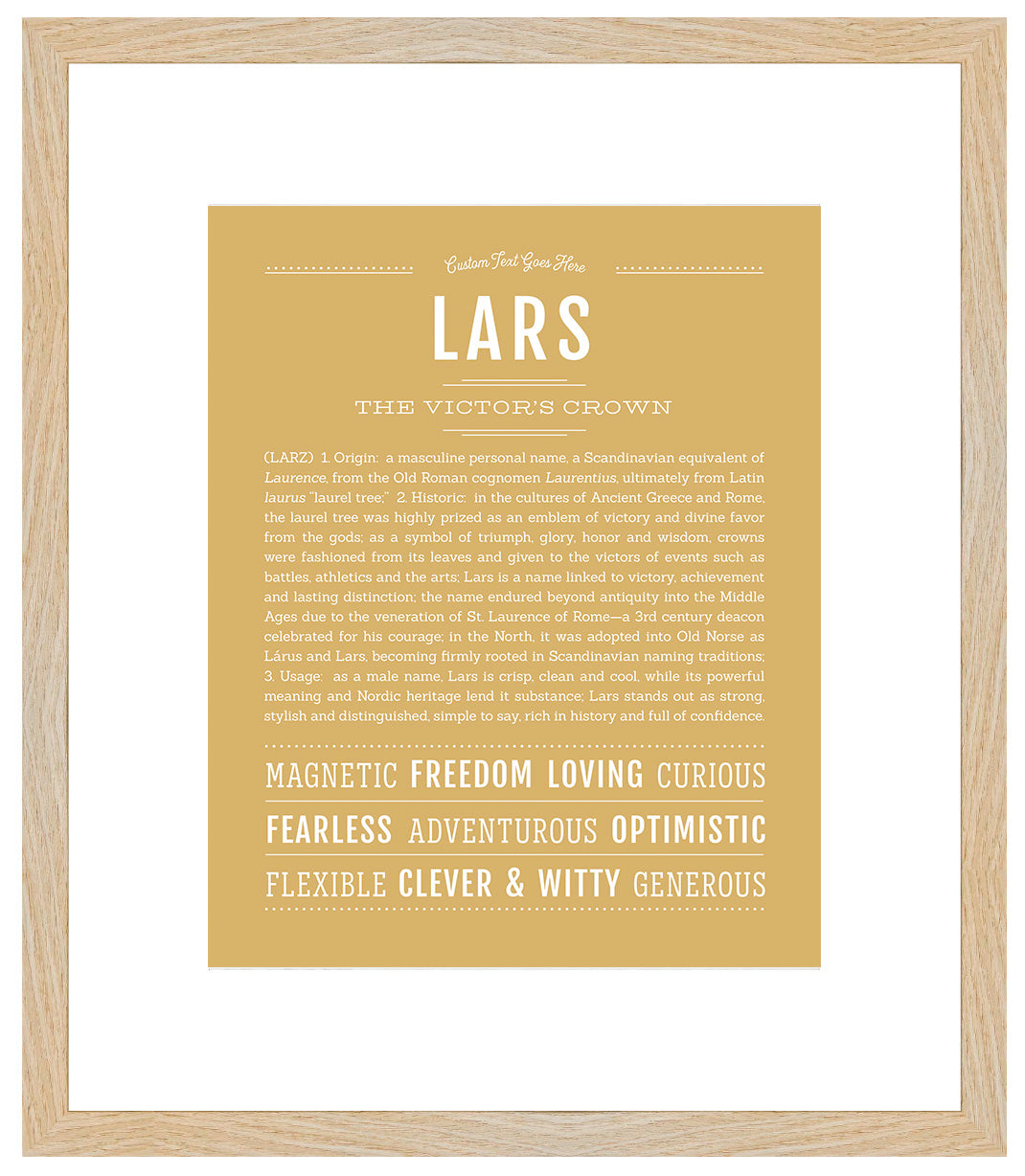 Frame Options | Matte Gold | Maple Frame, Matted