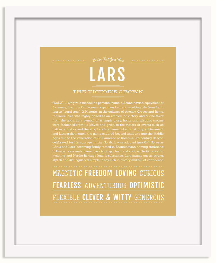 Frame Options | Matte Gold | White Frame, Matted