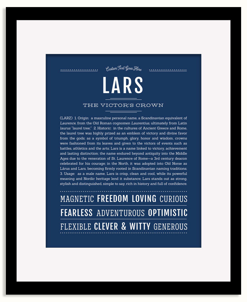 Frame Options | Midnight Blue | Black Frame, Matted