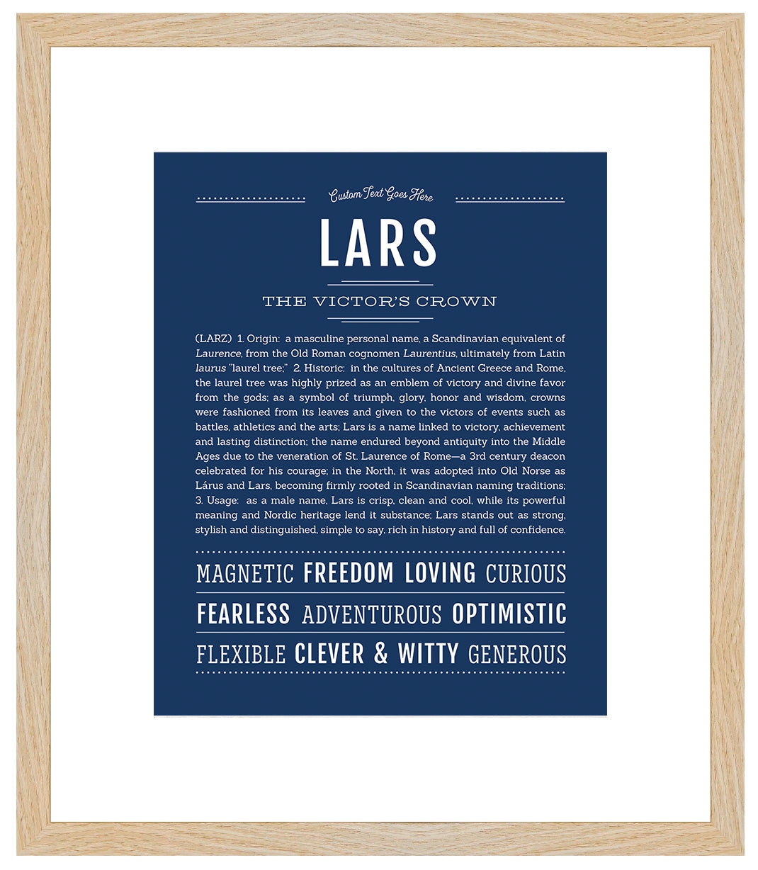 Frame Options | Midnight Blue | Maple Frame, Matted