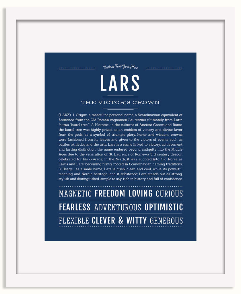 Frame Options | Midnight Blue | White Frame, Matted