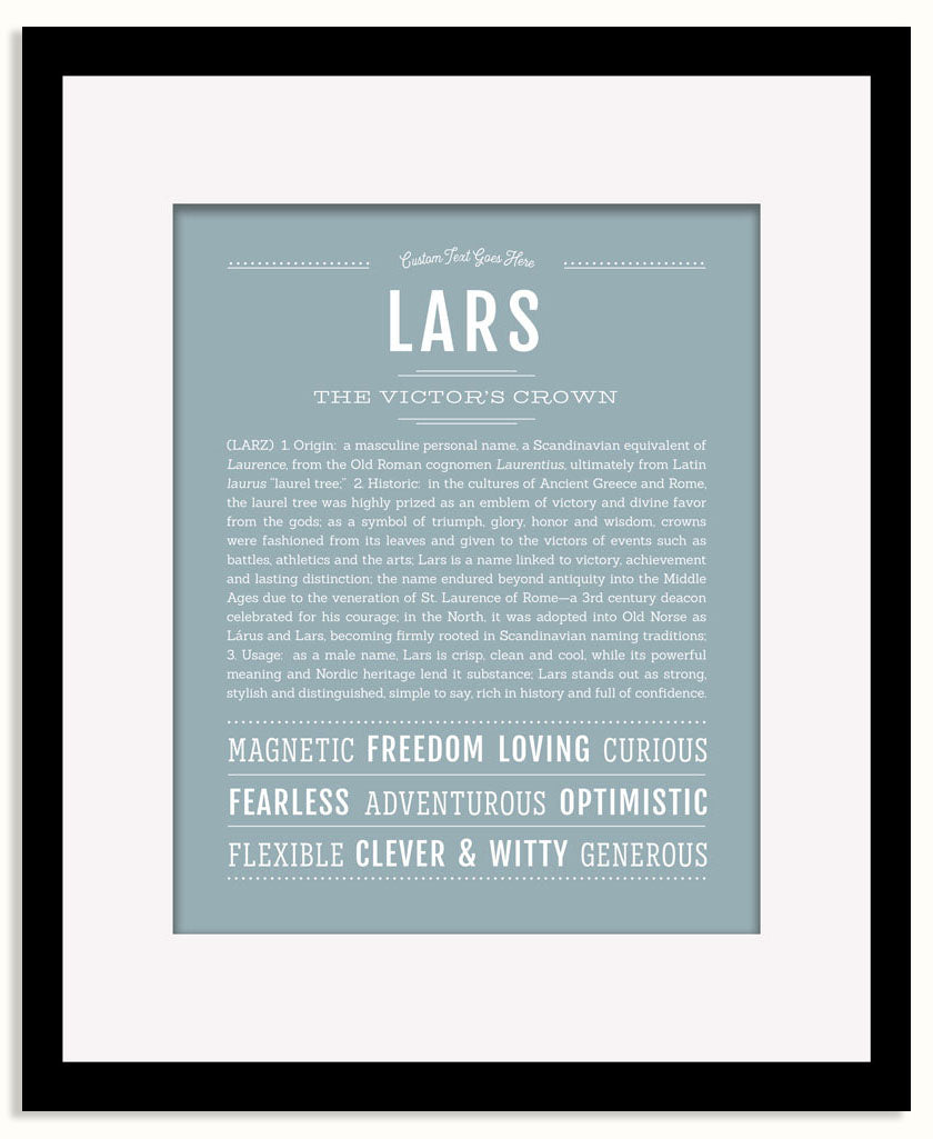 Frame Options | Powder Blue | Black Frame, Matted
