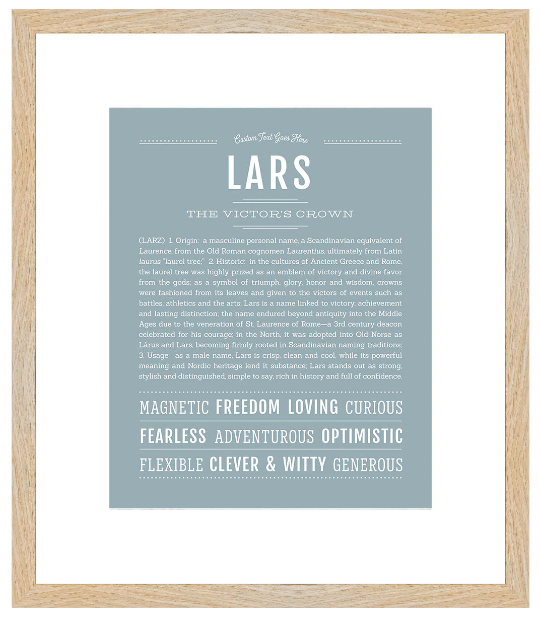 Frame Options | Powder Blue | Maple Frame, Matted