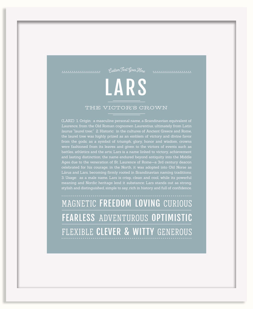Frame Options | Powder Blue | White Frame, Matted