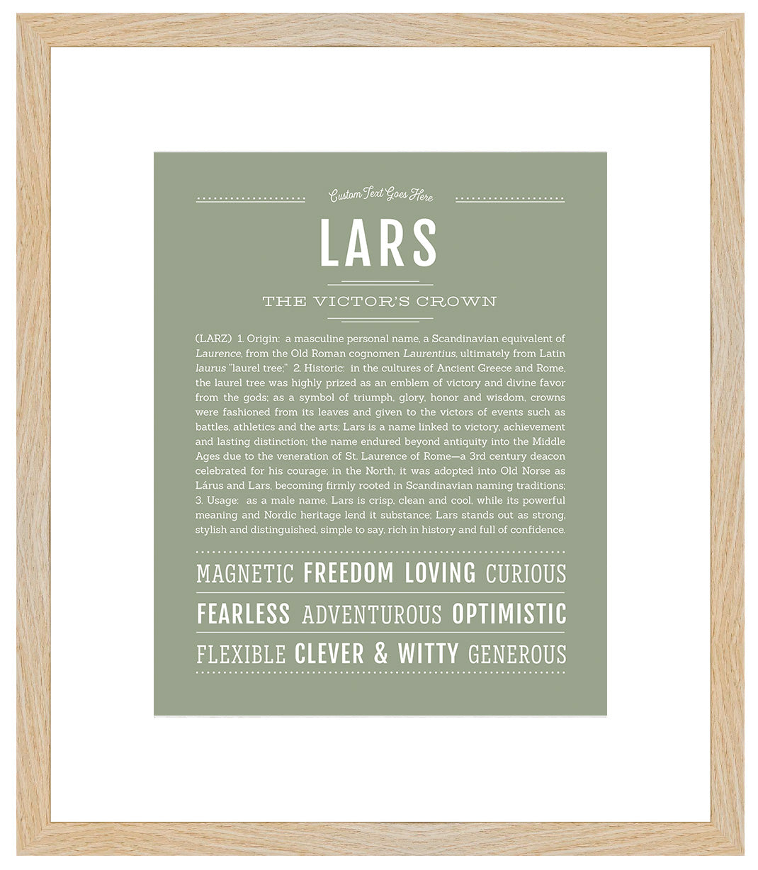 Frame Options | Sage | Maple Frame, Matted