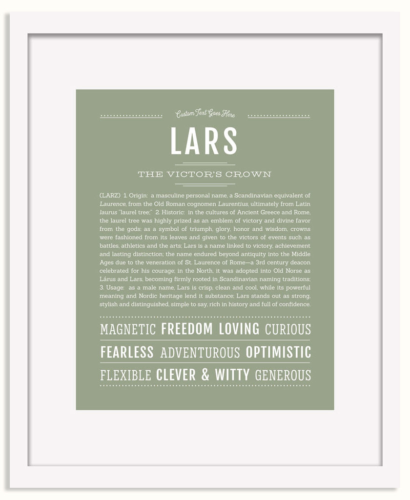 Frame Options | Sage | White Frame, Matted