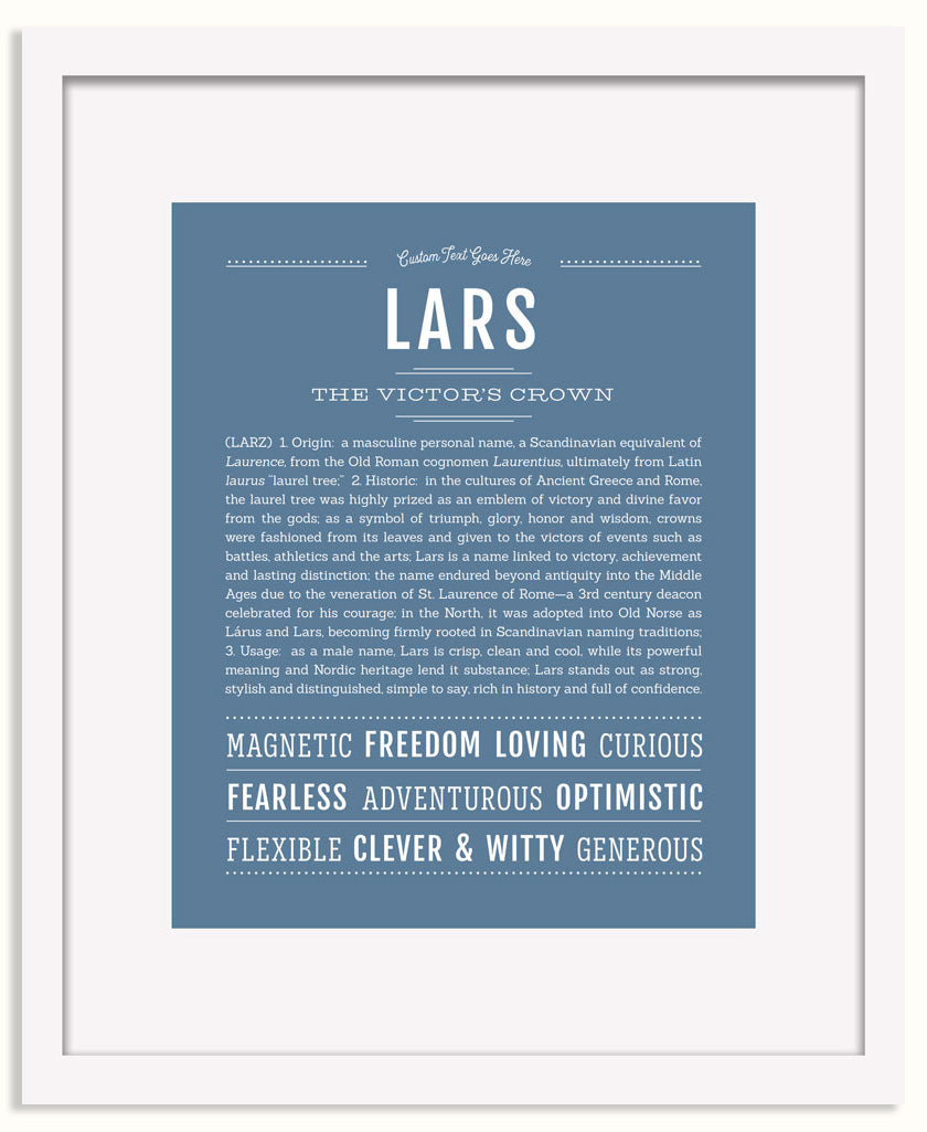 Frame Options | Steele Blue | White Frame, Matted