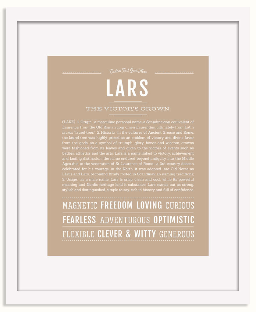 Frame Options | Tan | White Frame, Matted
