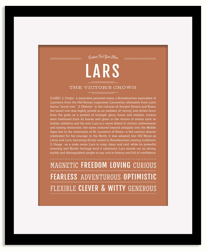 Frame Options | Terra Cotta | Black Frame, Matted