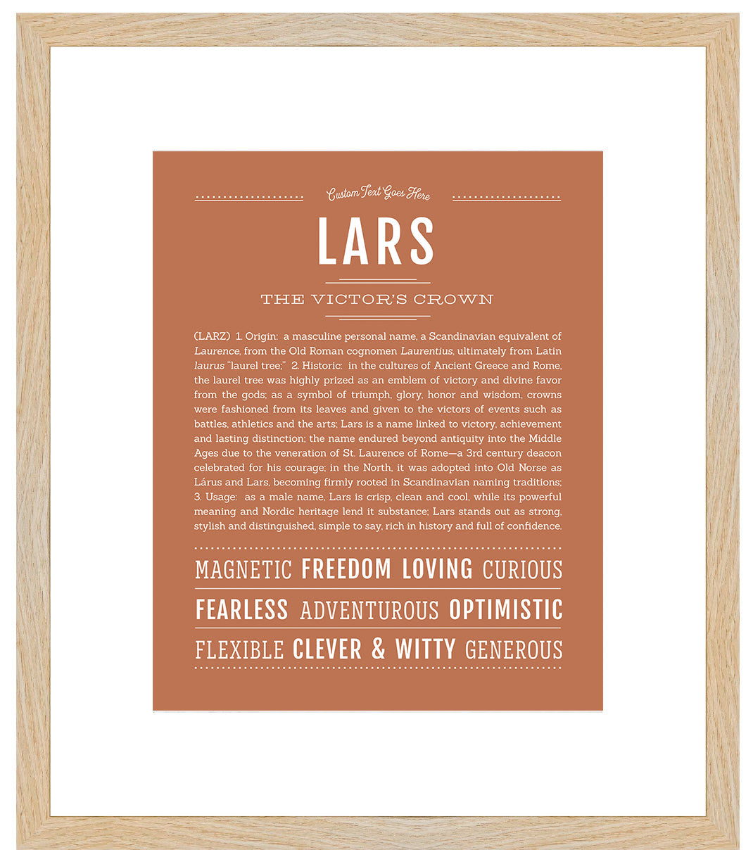 Frame Options | Terra Cotta | Maple Frame, Matted