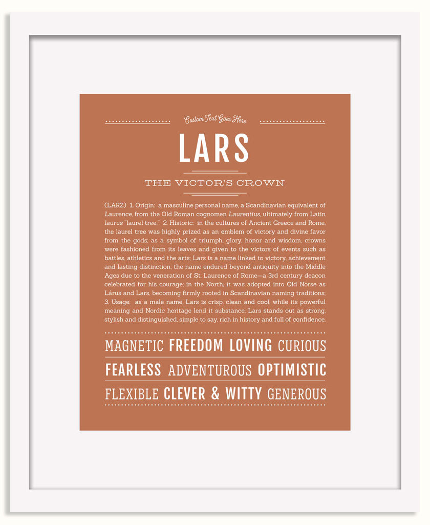 Frame Options | Terra Cotta | White Frame, Matted
