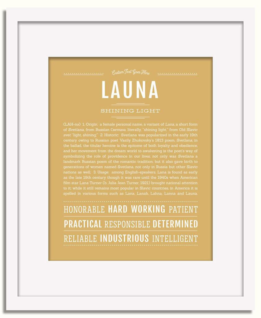 Frame Options | Matte Gold | White Frame, Matted