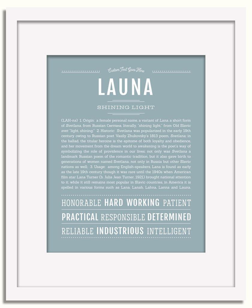 Frame Options | Powder Blue | White Frame, Matted