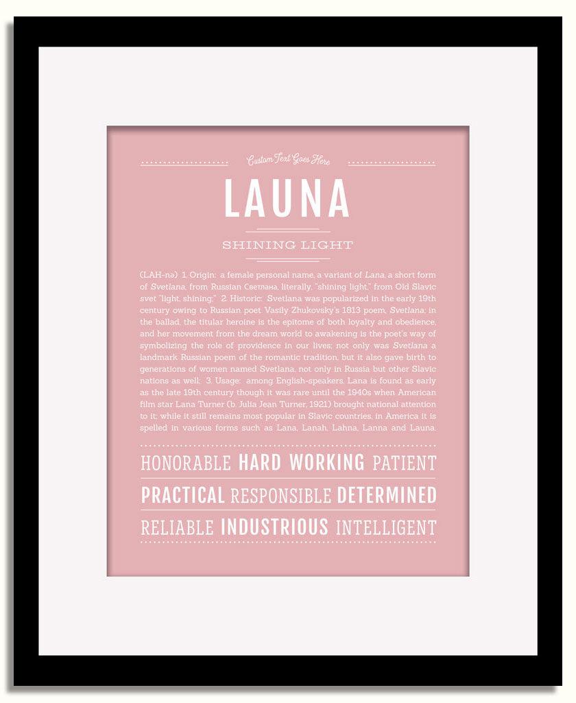 Frame Options | Dusty Rose | Black Frame, Matted