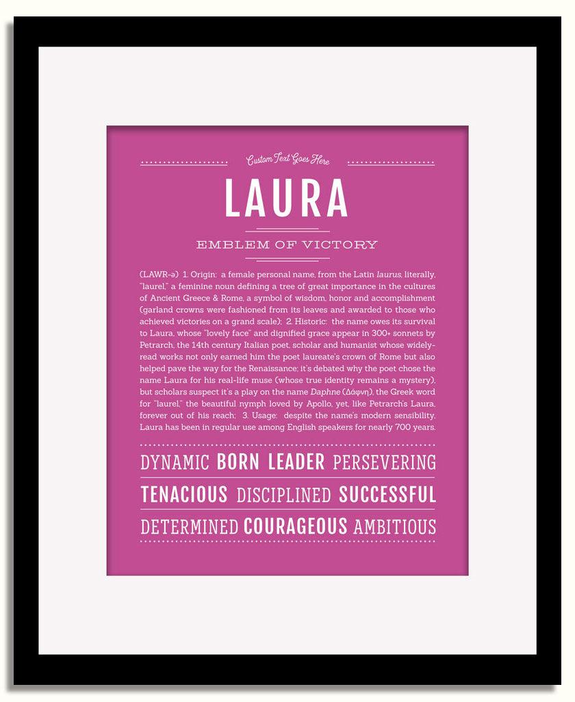 Frame Options | Dark Pink | Black Frame, Matted