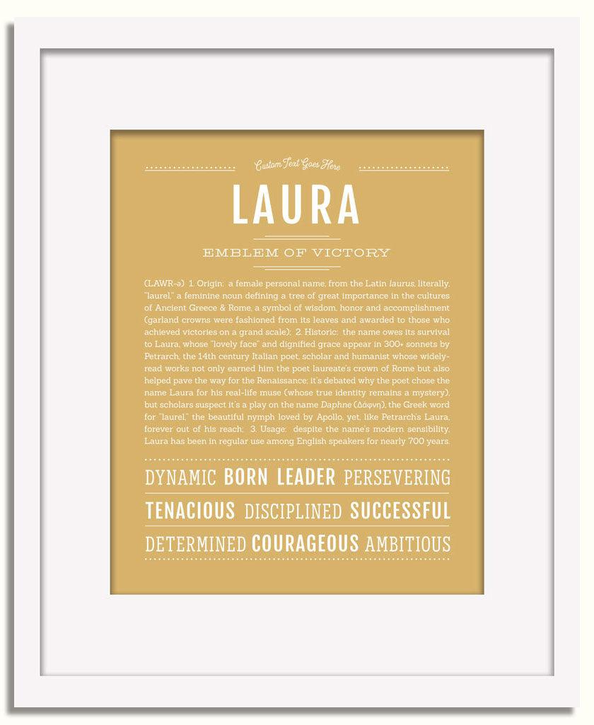 Frame Options | Matte Gold | White Frame, Matted