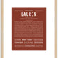 Lauren | Name Art Print