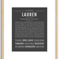 Lauren | Name Art Print