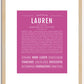 Lauren | Name Art Print