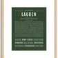 Lauren | Name Art Print