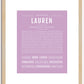 Lauren | Name Art Print