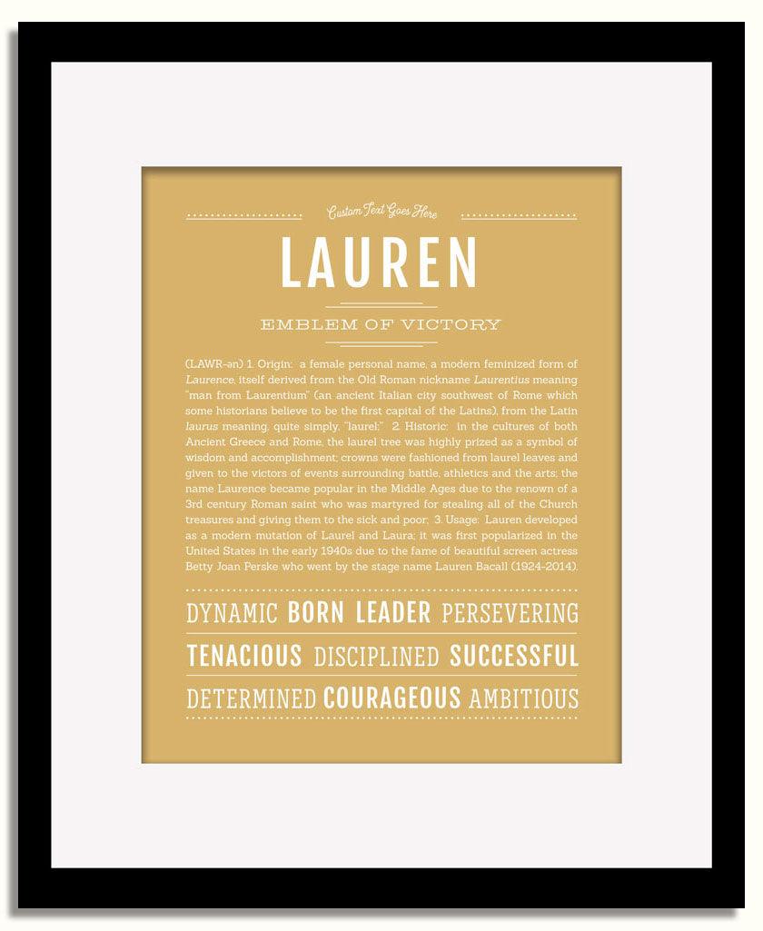 Frame Options | Matte Gold | Black Frame, Matted