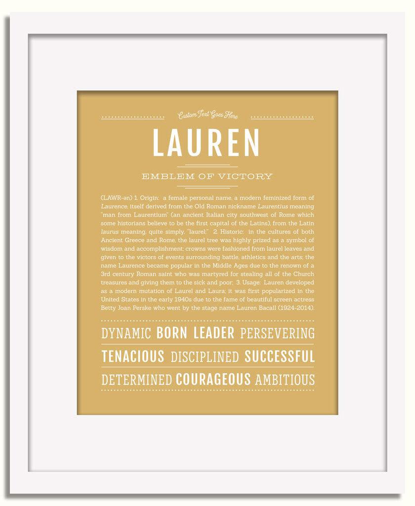 Frame Options | Matte Gold | White Frame, Matted