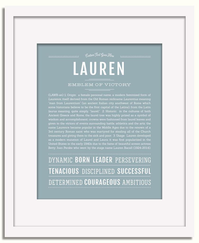 Frame Options | Powder Blue | White Frame, Matted