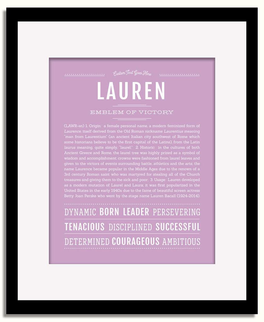 Frame Options | Lilac | Black Frame, Matted