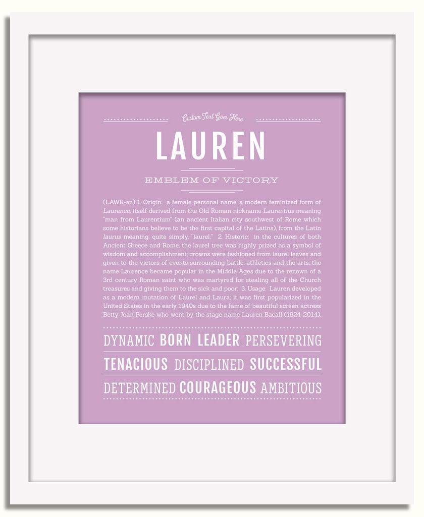 Frame Options | Lilac | White Frame, Matted