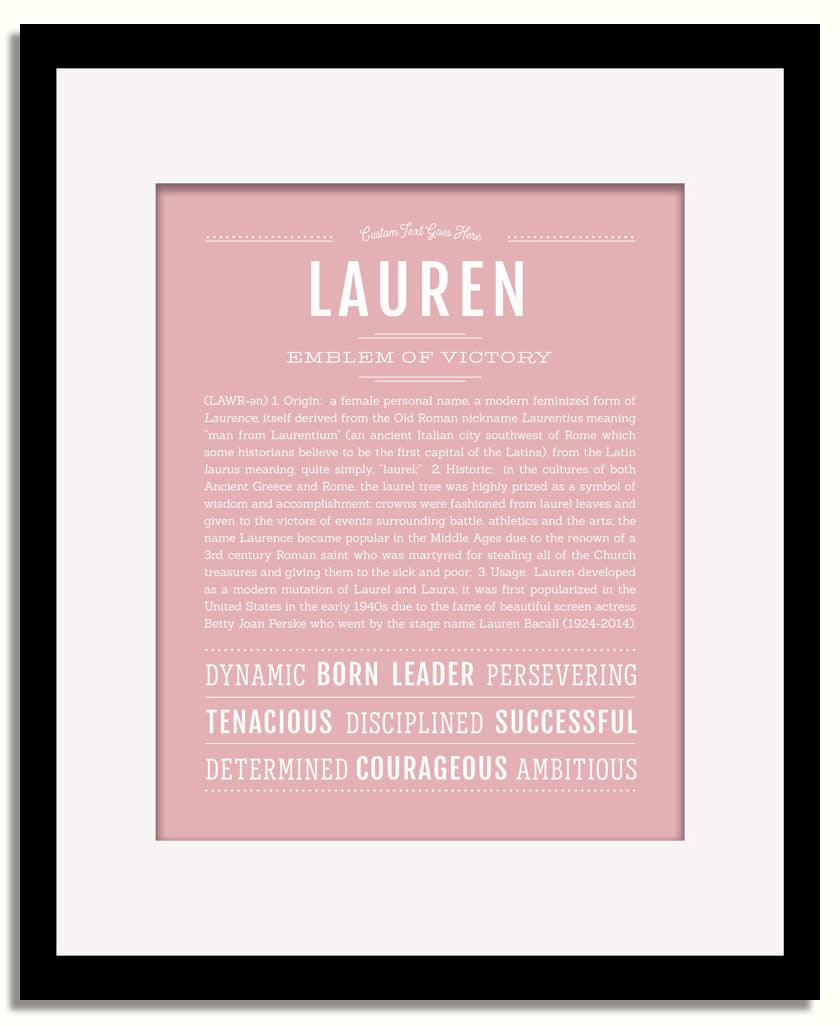 Frame Options | Dusty Rose | Black Frame, Matted