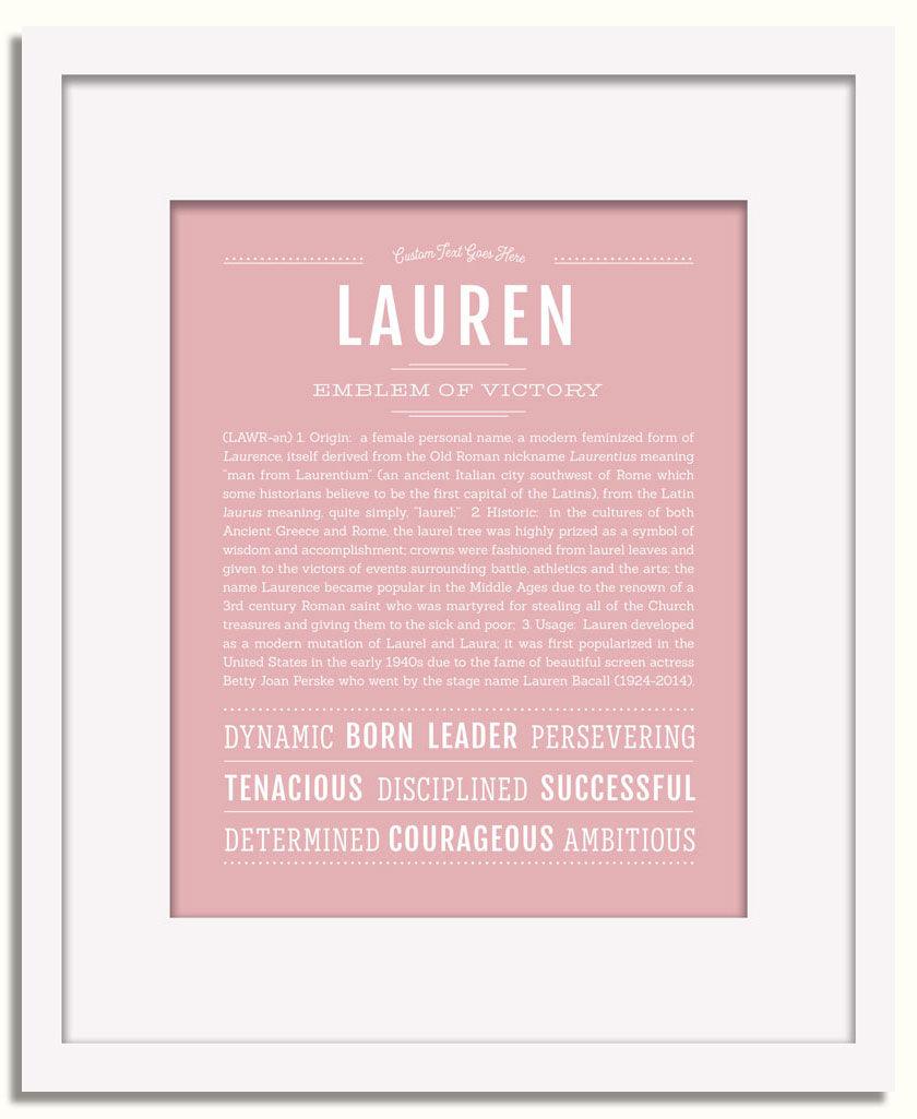 Frame Options | Dusty Rose | White Frame, Matted