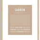 Lauren | Name Art Print