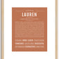 Lauren | Name Art Print