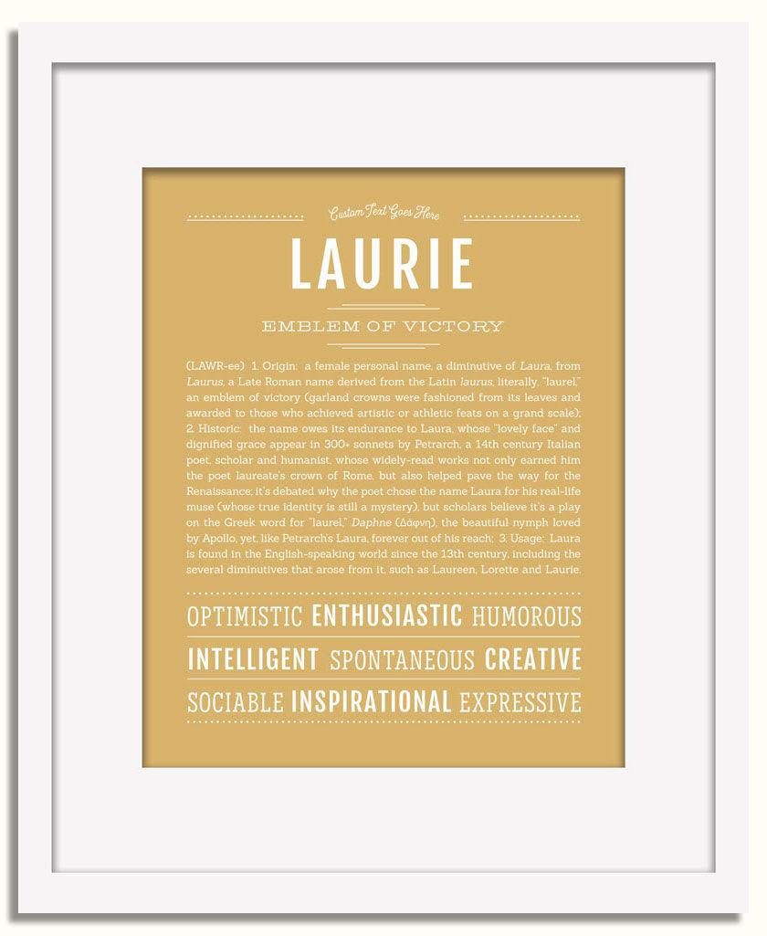 Frame Options | Matte Gold | White Frame, Matted