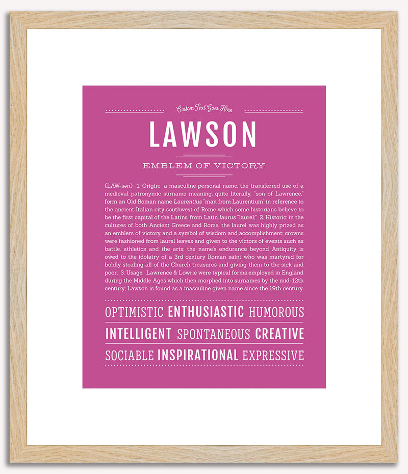 Lawson | Name Art Print