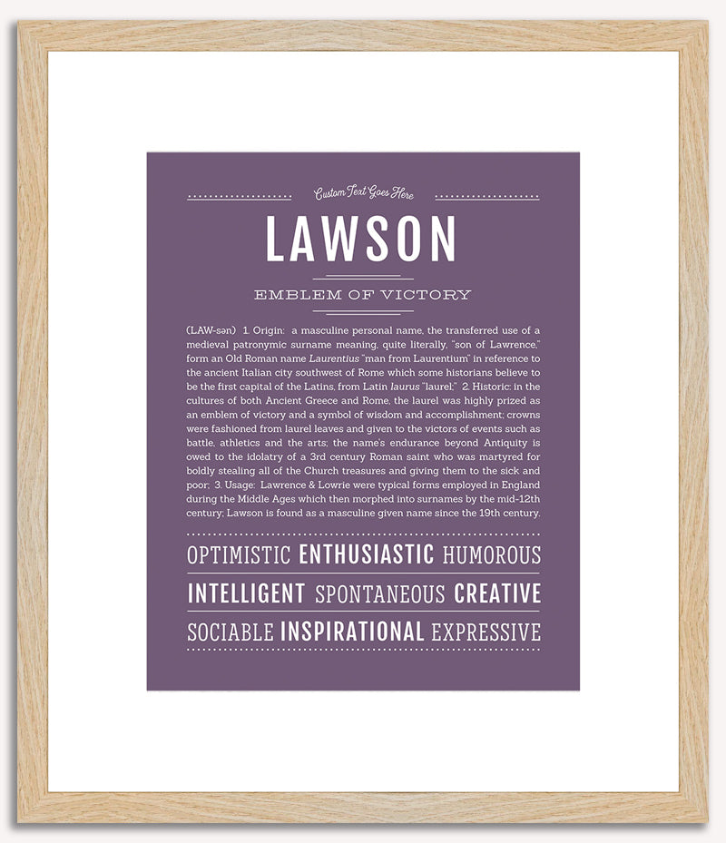 Lawson | Name Art Print