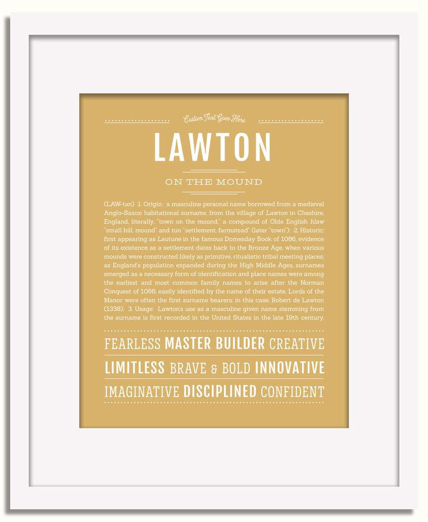 Frame Options | Matte Gold | White Frame, Matted