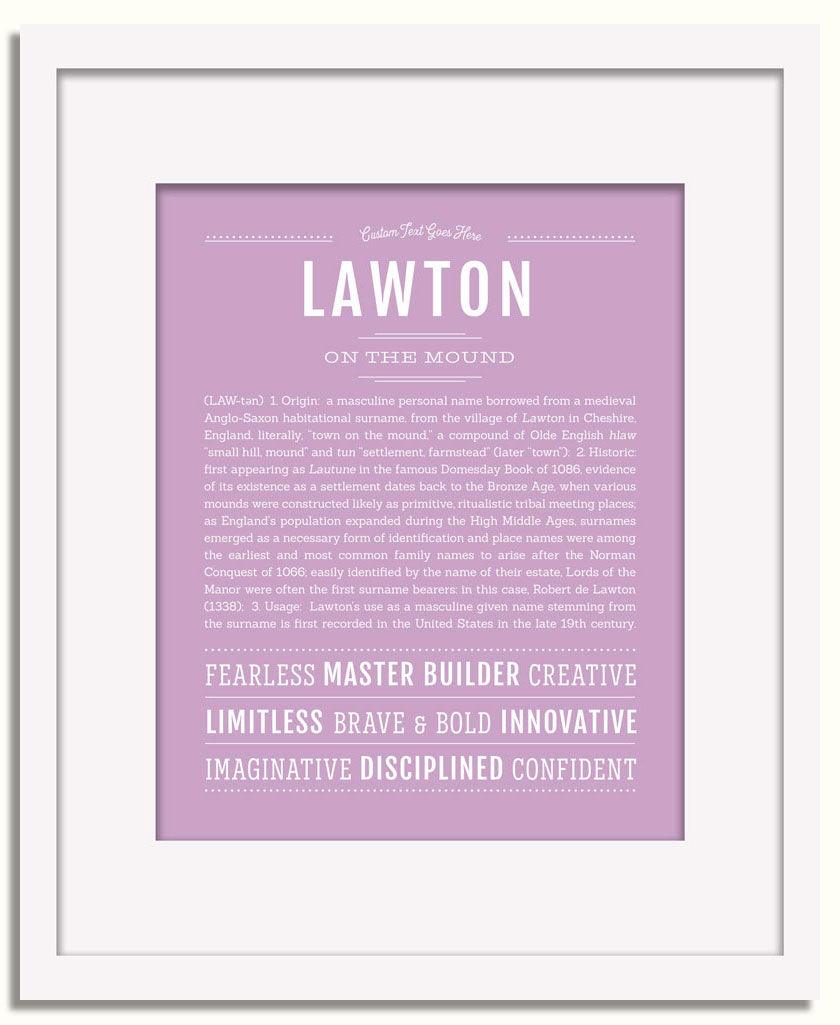 Frame Options | Lilac | White Frame, Matted