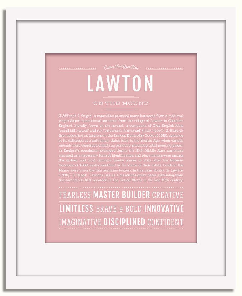 Frame Options | Dusty Rose | White Frame, Matted