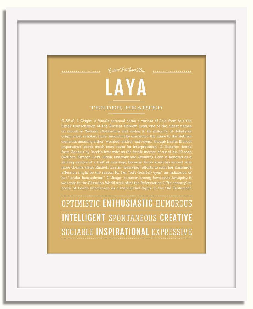 Frame Options | Matte Gold | White Frame, Matted